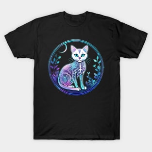 Holographic cat skeleton T-Shirt